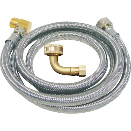 B & K 3/8 In. x 3/8 In. x 72 In. L Stainless Steel Dishwasher Connector 496-203